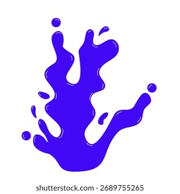 Dynamic purple ink splash creates vibrant abstract art, perfect for creative projects and modern design.