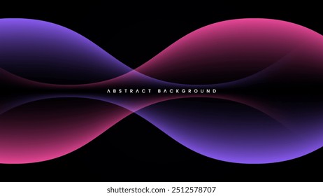 Dynamic Purple and Pink Waves on Black Background