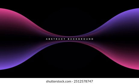 Dynamic Purple and Pink Waves on Black Background