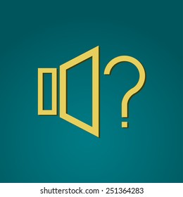 Dynamic question. Vector illustration.