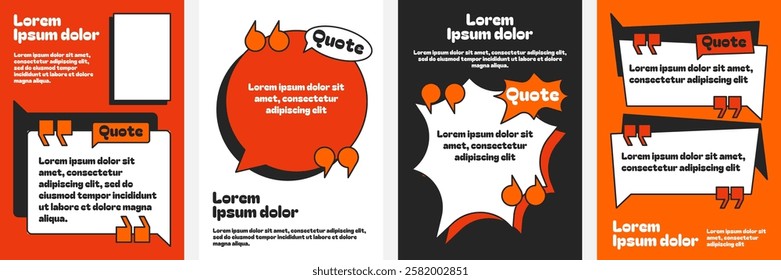 Dynamic quote poster templates with speech bubbles.