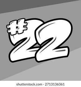 Juego de pegatinas Dynamic Racing número 22