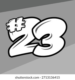 Juego de pegatinas Dynamic Racing número 23