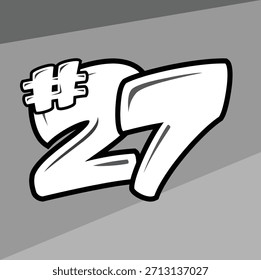 Juego de pegatinas Dynamic Racing número 27