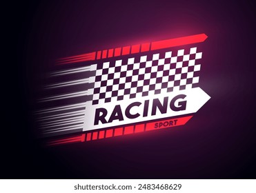 Dynamic Racing Sport Flag Banner