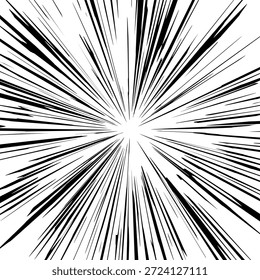 Plano de fundo dinâmico do vetor da intermitência das linhas de velocidade radial com efeito poderoso do movimento para o projeto gráfico impactante