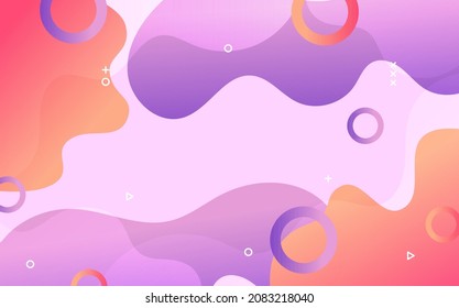 Dynamische Regenbogen-3D-Fluid-Formen. Futuristischer Gradient. Minimales Muster. Farbiger geometrischer Hintergrund