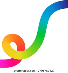 Dynamisches Regenbogen-Band-Design bietet lebendige Energie für modernes Branding und kreative Projekte