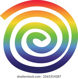 Dynamic Rainbow Spiral Line Design