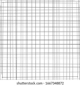 Dynamic, random lines grid, mesh. Crosshatch, tangled straight lines, stripes. Crossing  scribble, scattered lines geometric pattern