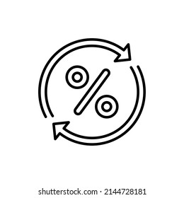 Dynamic Rate icon in vector. logotype