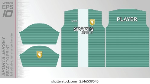 Dynamic ready-to-print jersey design, perfect for sports or casual wear. Fully customizable and easy to resize for any size. Ideal for sublimation or other printing methods, offering a sleek and moder