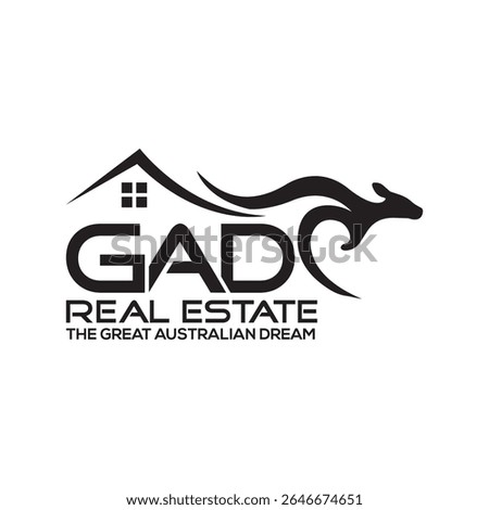 Dynamic real estate kangaroo logo design symbolizing agility, trust, and growth. Perfect for realtors, property agencies, and businesses with Australian roots or a fresh approach.
