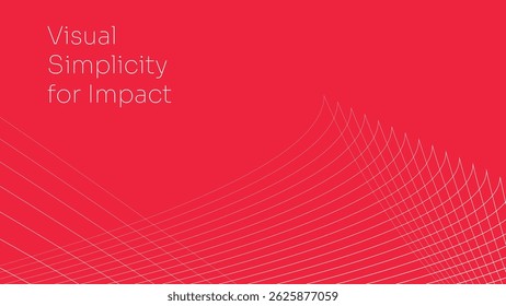 A dynamic red abstract background featuring elegant white curved lines forming a geometric wave pattern. Ideal for business presentations, digital banners, websites, or graphic design projects.

