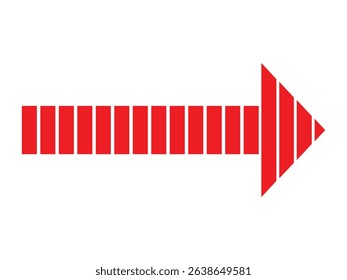 Dynamic red arrows vector illustration transparent png