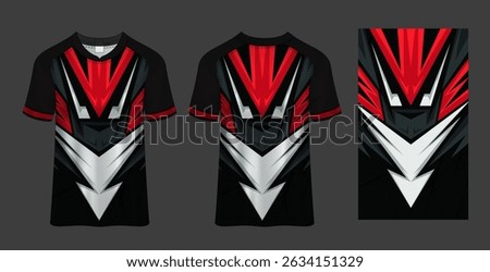 Dynamic Red and Black Esports Jersey Template