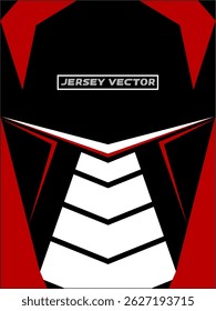 Dynamic Red and Black Geometric Sportswear Jersey Template