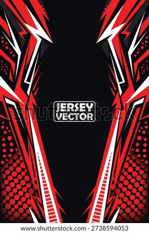 Dynamic Red and Black Sportswear Design for Racing Jerseys, Dynamic Sports Jersey Apparel Design, Sport Background, Jersey Vector Template, Creative Jersey, Abstract Jersey, trendy style.