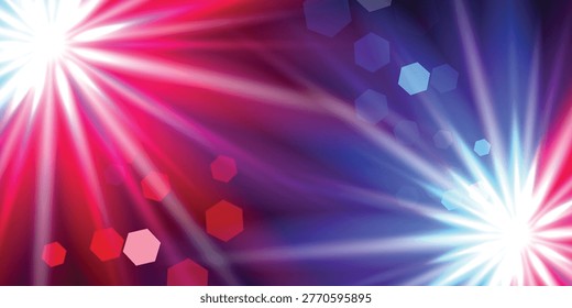 Estrellas rojas y azules