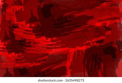 Dynamic Red Brushstrokes on a Textured Surface
