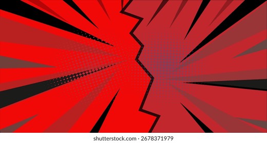 Dynamic Red Comic Battle Backgrou