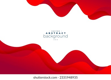 dynamic red curvy lines abstract background in fluid style vector 