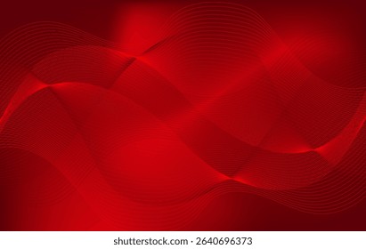 Dynamic Red Flowing Lines Futuristic Abstract Background