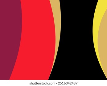 Dynamic Red and Gold Abstract Art Vector