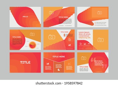 "Dynamic Red and Orange Business Presentation Slide Templates.