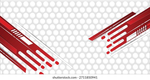 Dynamic Red Stripes Over Abstract Grey Dot Background for Modern Graphic Design