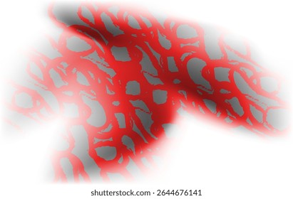 Formas de textura roja dinámica sobre un gradiente suave de blanco a gris, perfecto para el arte digital moderno o Diseños gráficos vanguardistas