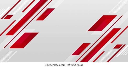 Fondo abstracto rojo y blanco dinámico con líneas diagonales y efecto de movimiento geométrico.