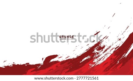 Dynamic Red and White Abstract Splatter Vector Background with Energy Brush Strokes for Sports Marketing and Action Themed Graphic Design