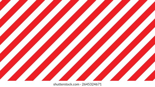 Dynamic Red and White Diagonal Stripes: A Modern Abstract Pattern for Eye-Catching Backgrounds, Festive Designs, and Bold Visual Elements with a Clean Aesthetic