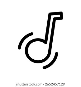Representação dinâmica de uma única nota musical com linhas vibrantes