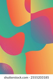  Dynamic Retro Abstract Gradient with Warm Shades. Abstract gradient background with flowing. Subtle grainy texture adds a retro, dynamic effect vector illustration