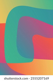  Dynamic Retro inspired Gradient in Vibrant Colors. Abstract gradient background with flowing. Subtle grainy texture adds a retro, dynamic effect vector illustration