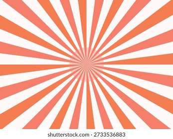 Dynamic retro sunburst design with vibrant orange and white radial gradient, evoking a bold, energetic, and nostalgic mood, perfect for eye-catching backgrounds and vintage-inspired projects
