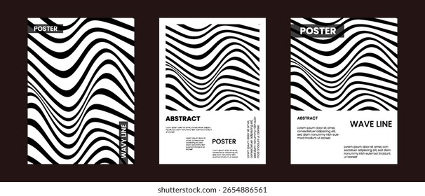 Dynamic Ripple Line Poster with Minimalist Aesthetic, can be used for music event promotions, magazine covers, or web hero banners