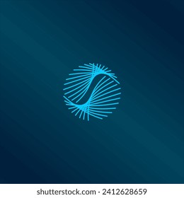 Dynamic Round Shape. Abstract Modern Graphic Design Element. Geometric Symbol.