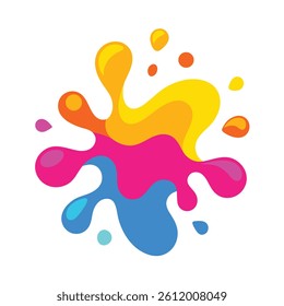 Dynamic Rounded Splash in Vibrant Color Style