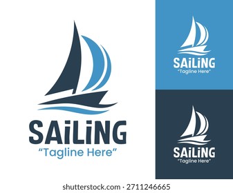 A dynamic sailing logo made for maritime events, coastal sport brands, and outdoor adventure identity.