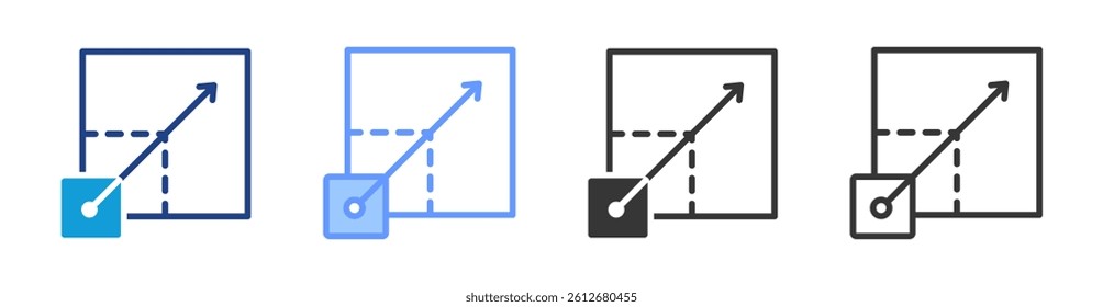 Dynamic scaling icon set multiple style collection