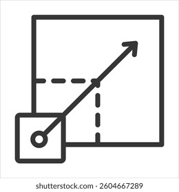 Dynamic Scaling Outline Icon Vector Illustration