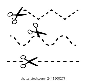 Dynamic Scissors Line Art Collection