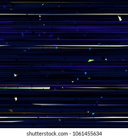 Dynamic seamless texture. Black and navy backdrop with shiny motion elements. Abstract vector background for web page, banners backdrop, fabric, home decor, wrapping