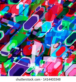Dynamic seamless texture from geometric shapes. Abstract vector background for web page, banners backdrop, fabric, home decor, wrapping