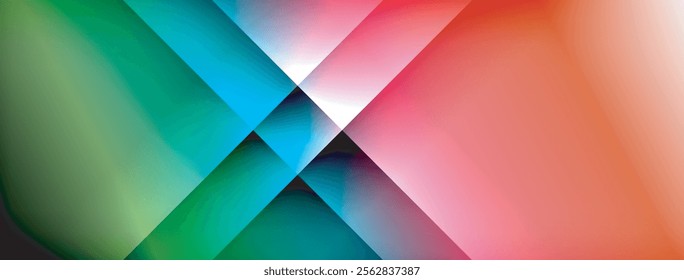 Dynamic shadow lines with gradient colors geometric background