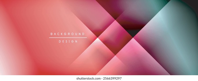 Dynamic shadow lines with gradient colors geometric background