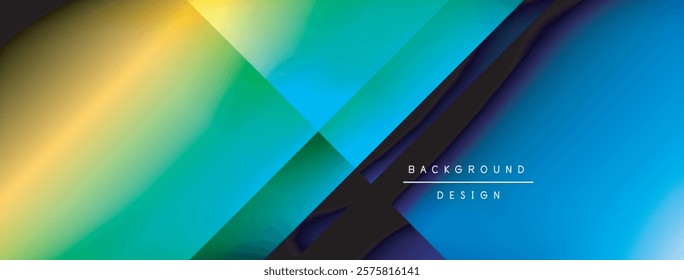 Dynamic shadow lines with gradient colors geometric background